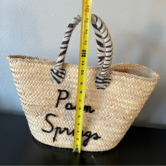 POOLSIDE Medium Beach Tote Palm Springs Personalized Zebra Handle - Picture 6 of 6